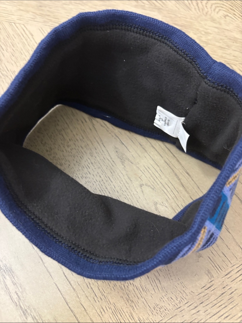Patagonia Navy, Blue & Yellow Geometric Knit Headband - Picture 3 of 4